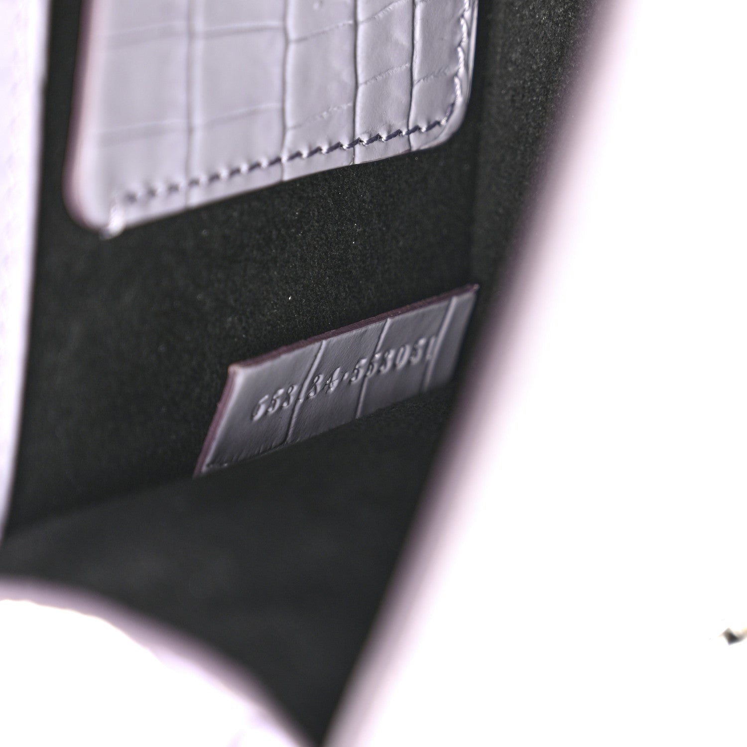 Alexander McQueen Shiny Crocodile Embossed Jeweled Satchel Lavender 10 of 14