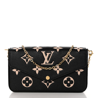 Louis Vuitton Empreinte Monogram Giant Felicie Pochette Black Beige 3 of 10