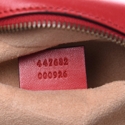Gucci Calfskin Matelasse Small GG Marmont Chain Shoulder Bag Hibiscus Red 7 of 10