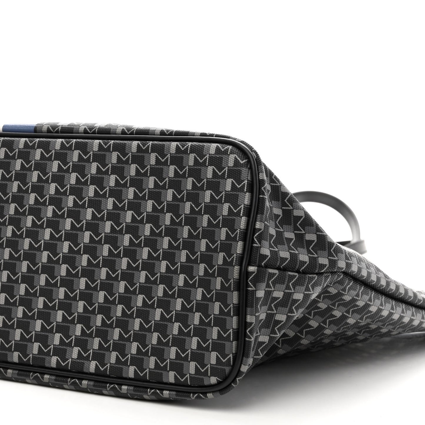 Grained Calfskin Canvas 1920 Oh! Tote Ruban GM Carbon Silver