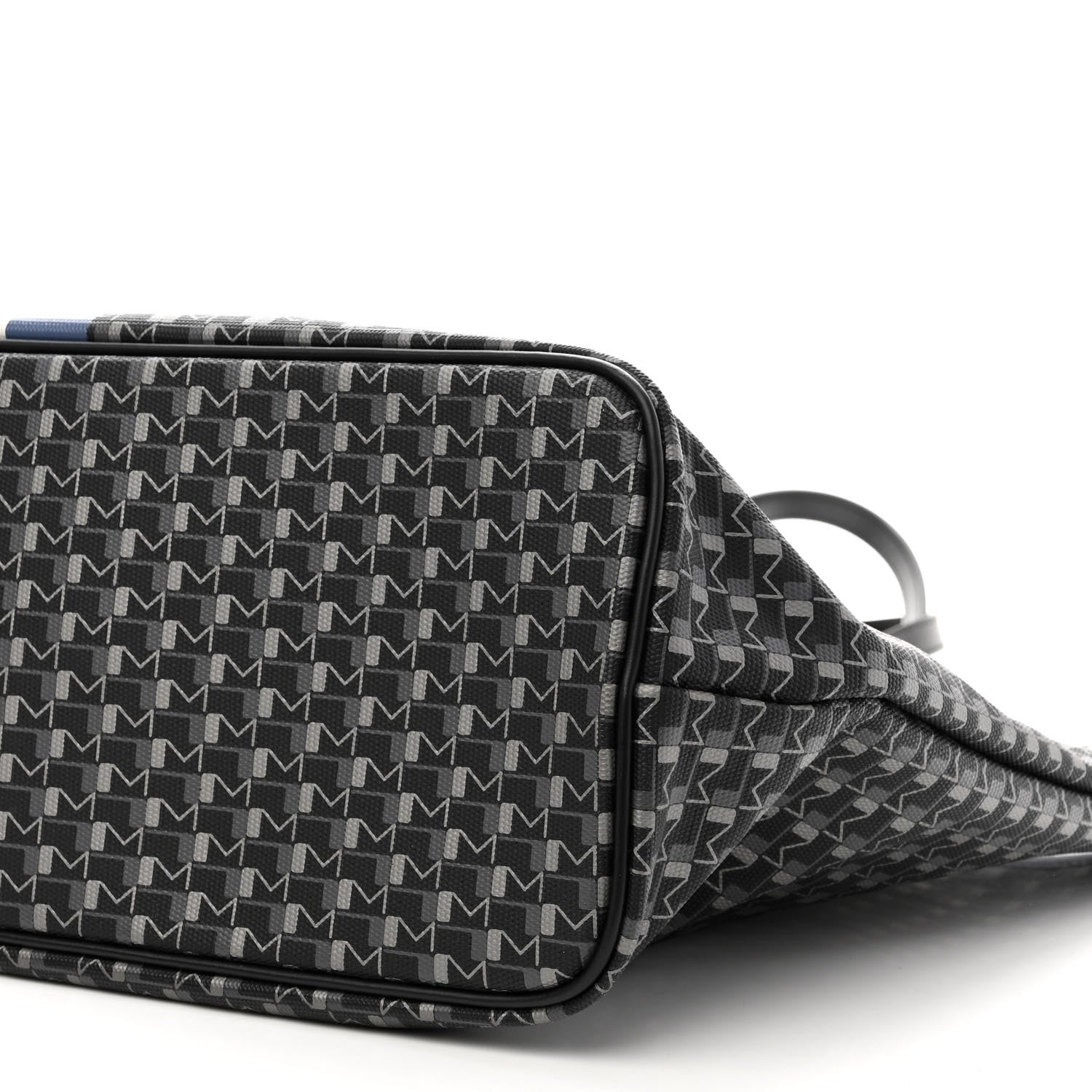 Moynat Grained Calfskin Canvas 1920 Oh! Tote Ruban GM Carbon Silver 9 of 9