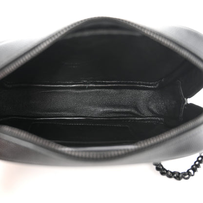Saint Laurent Grain De Poudre Matelasse Monochrome Monogram Mini Lou Camera Bag Black 5 of 13