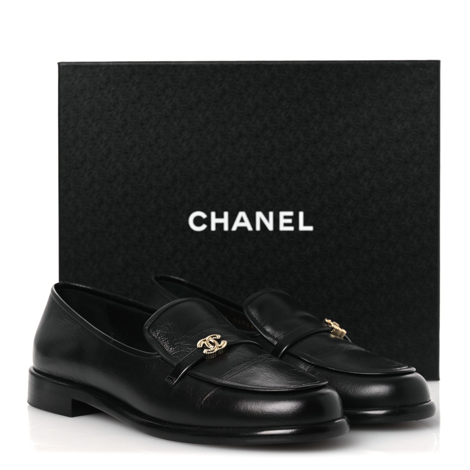 Chanel Shiny Calfskin CC Moccasins 41 Black 12 of 12