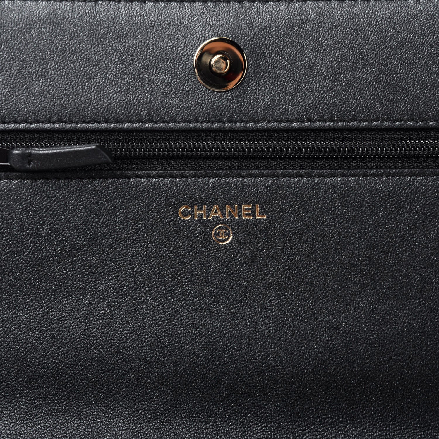 Chanel Iridescent Lambskin Quilted Pearl Wallet On Chain WOC Black 6 of 10