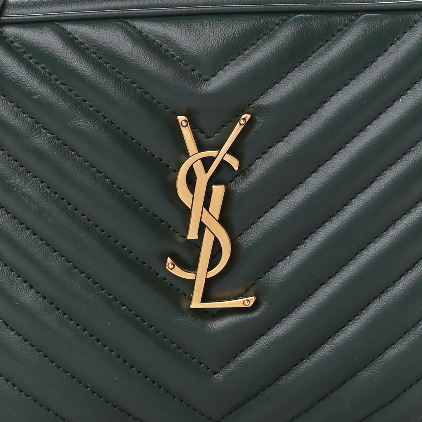 Calfskin Matelasse Monogram Lou Camera Bag Vert Fonce
