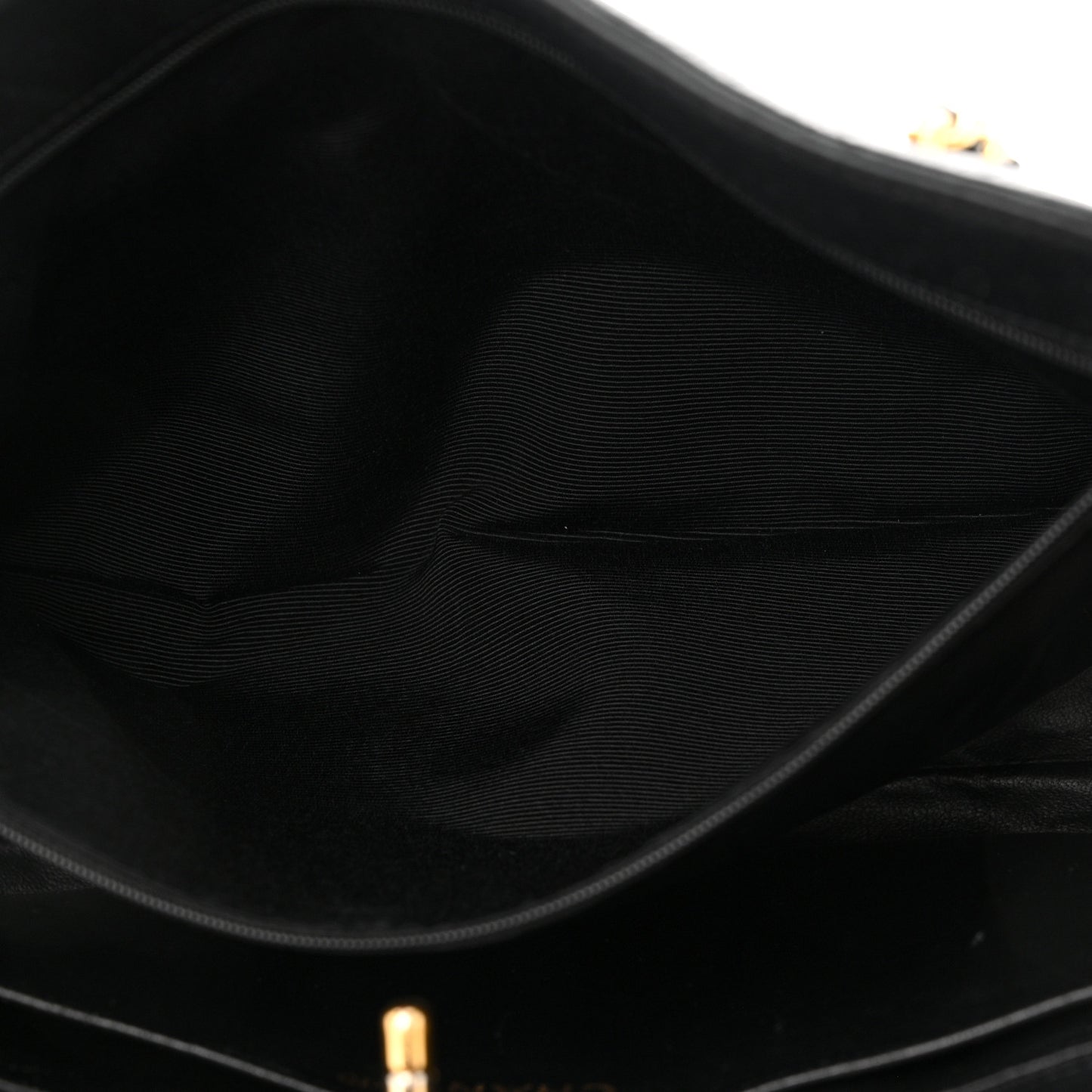 Caviar Quilted Shopping Tote Black