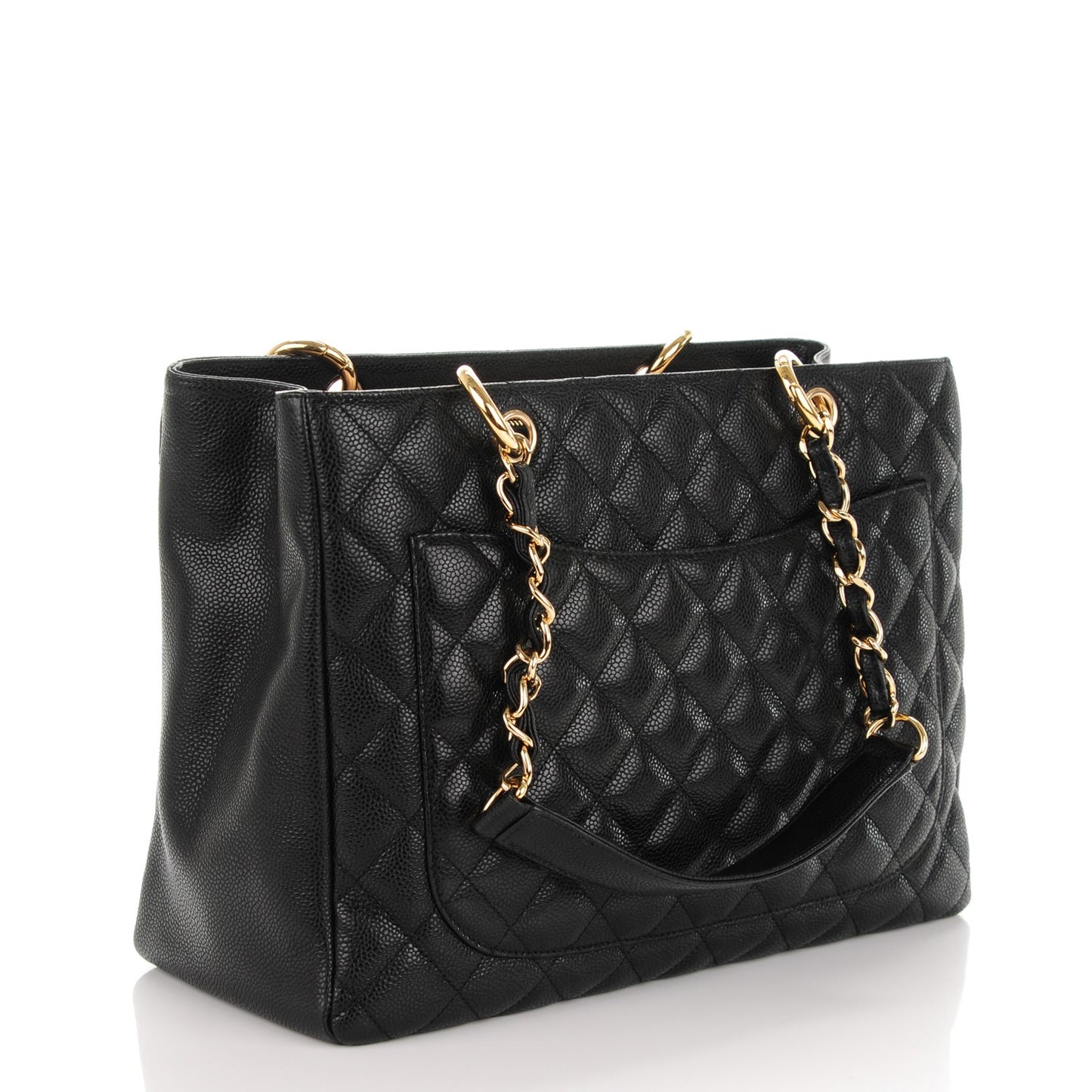 Caviar Quilted Grand Shopping Tote GST Black