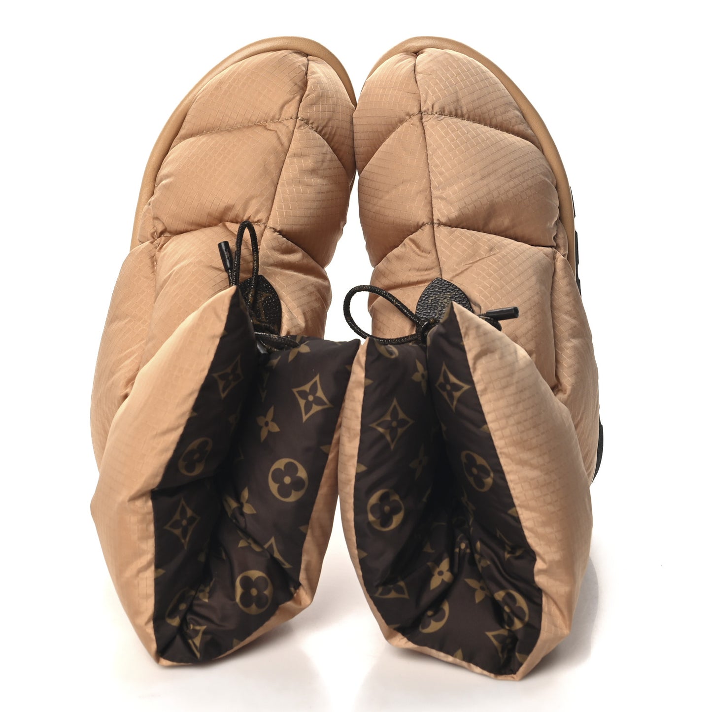 Nylon Monogram Pillow Comfort Ankle Boot 39 Beige