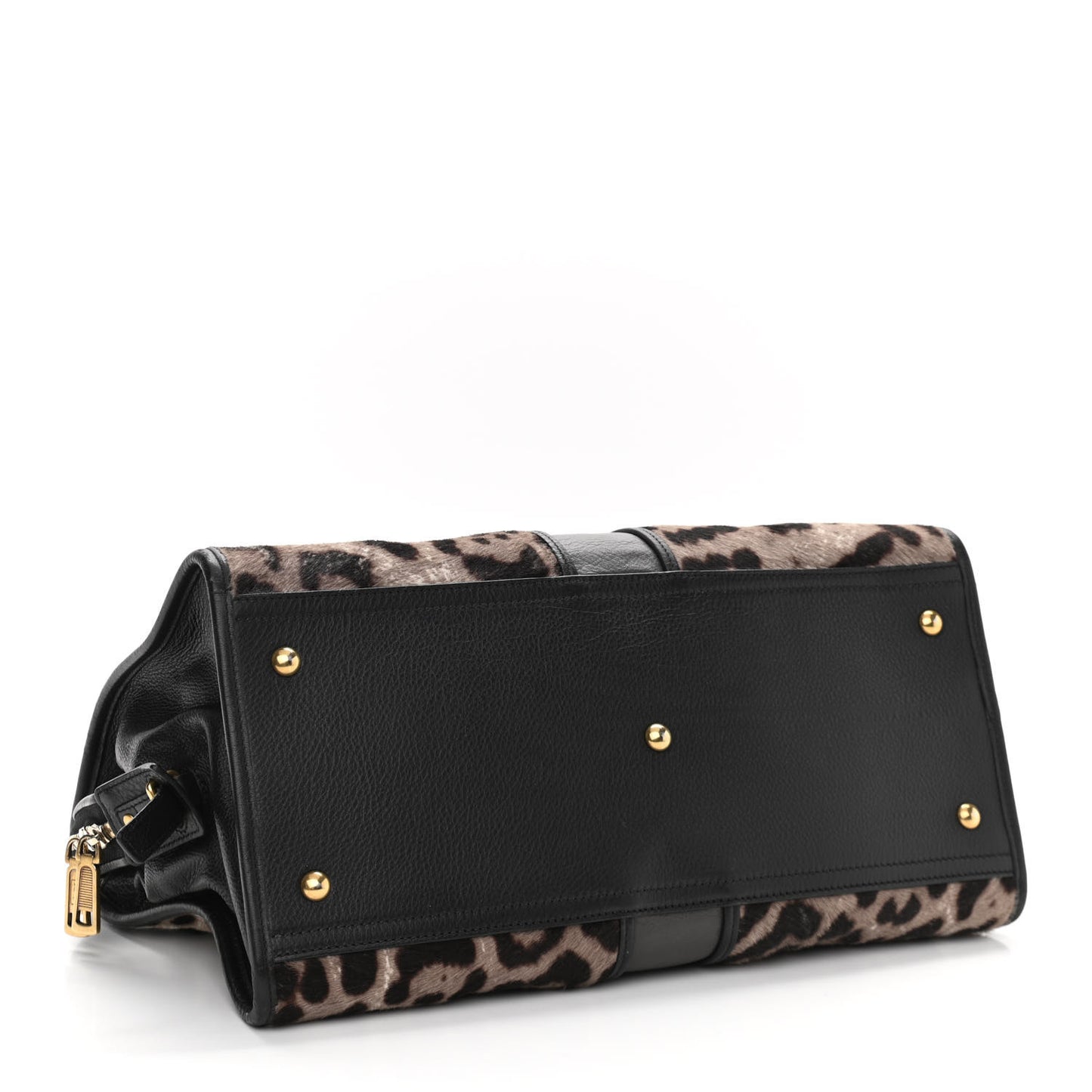 Pony Hair Leopard Print Large Cabas Chyc Black