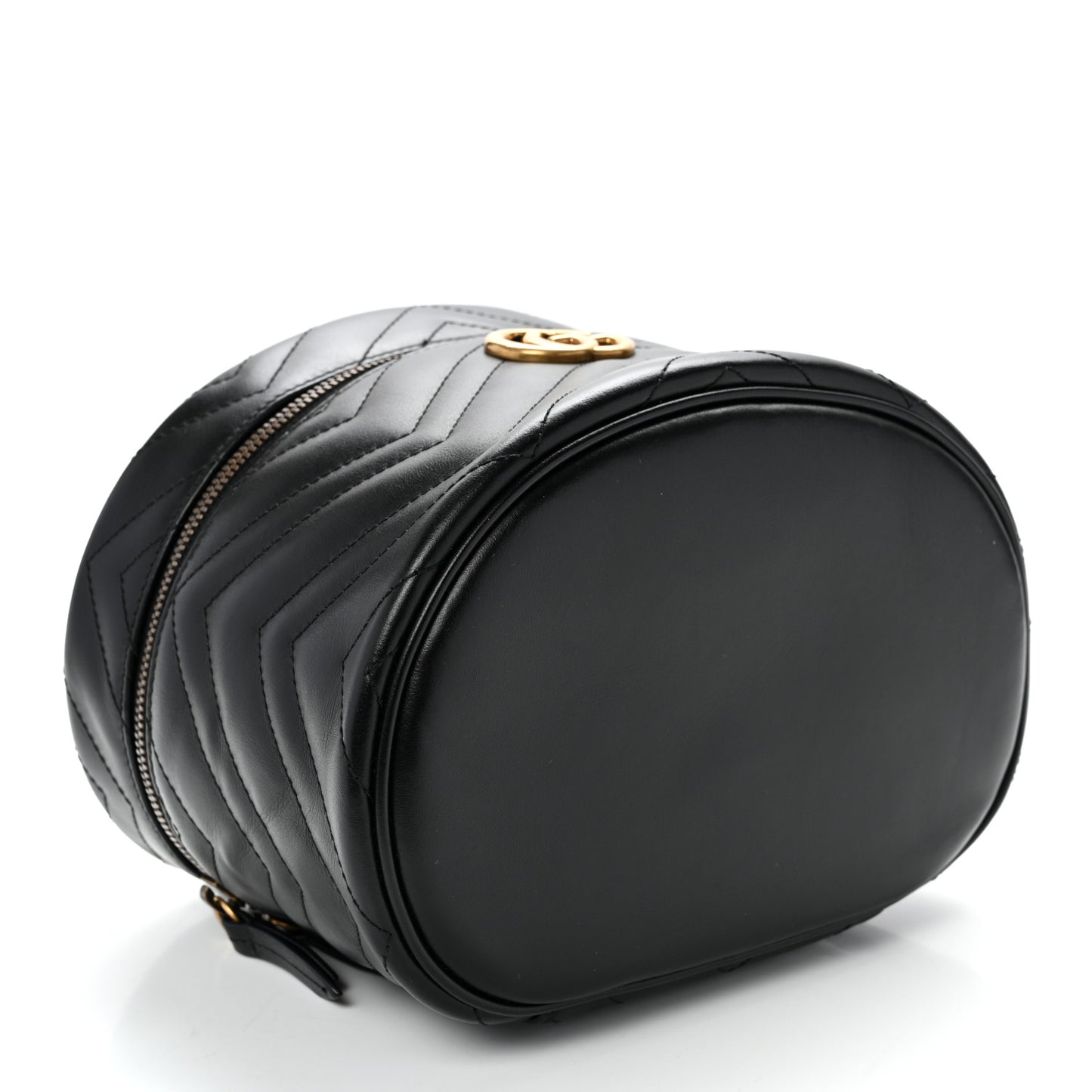 Calfskin Matelasse Small GG Marmont Vanity Cosmetic Case Black