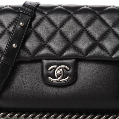 Chanel Calfskin Quilted Medium Rock My Shoulder Flap Black 10 of 10