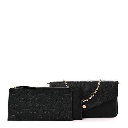 Louis Vuitton Empreinte Pochette Felicie Chain Wallet Black 1 of 15