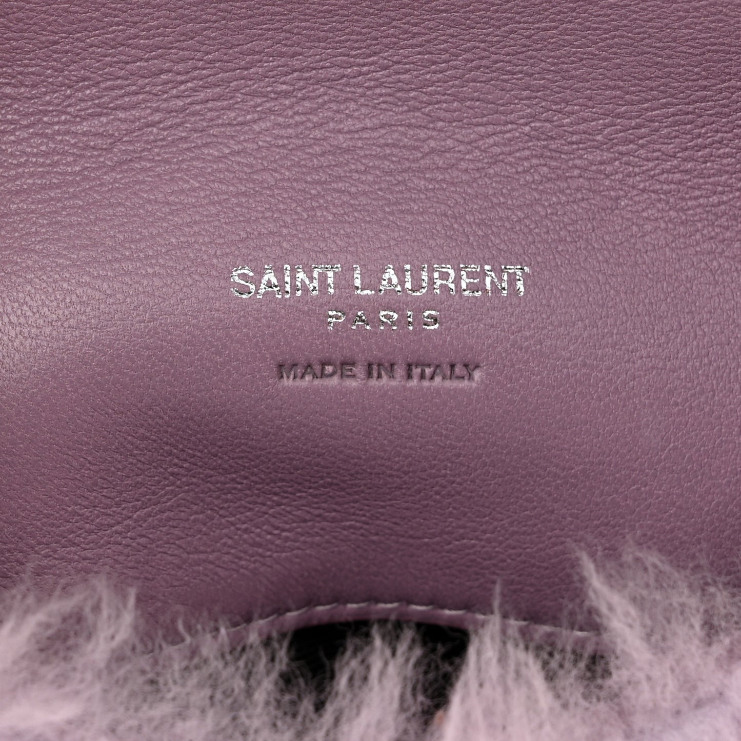 Shearling Quilted Monogram Loulou Puffer Pouch Clutch Lilac