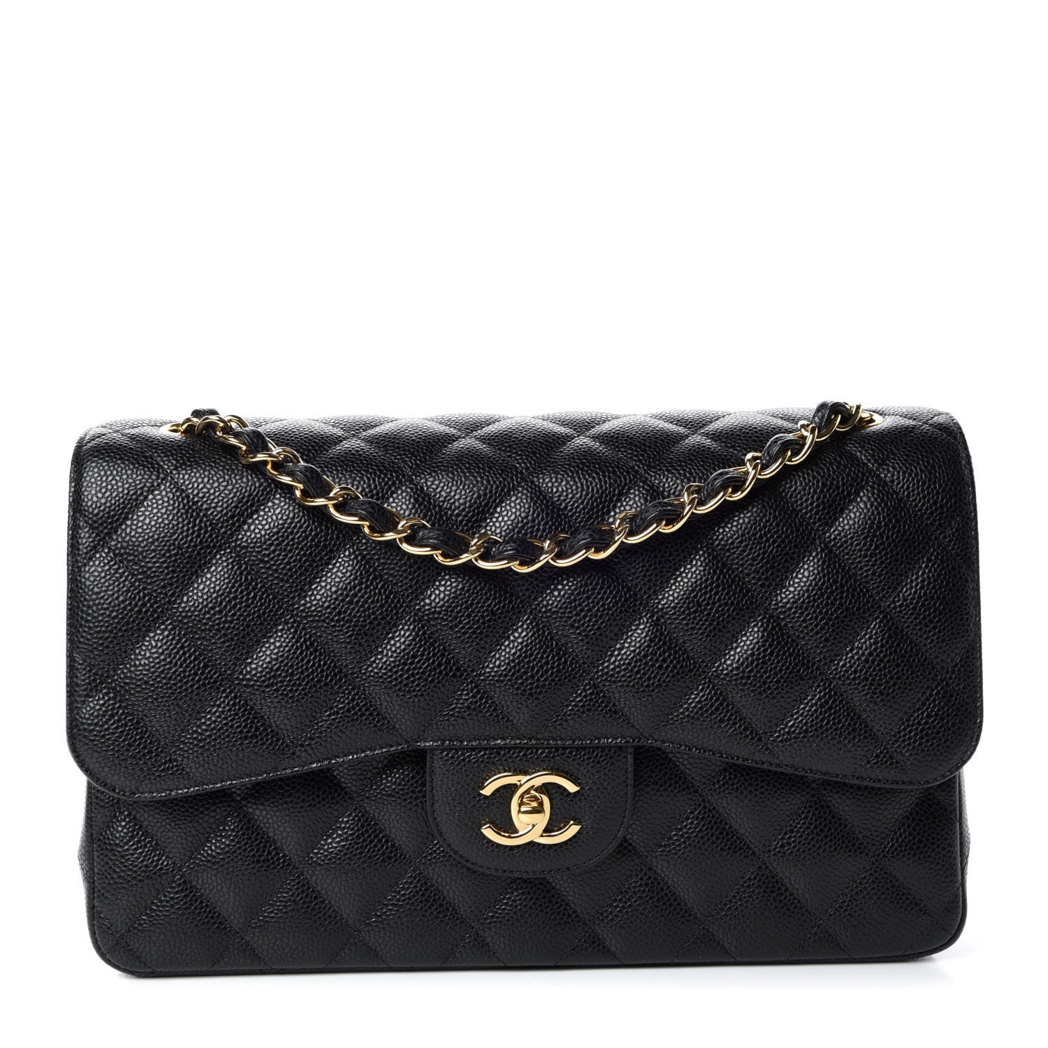 Chanel Caviar Quilted Jumbo Double Flap Black 1 of 9