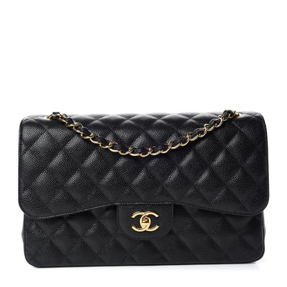 Chanel Caviar Quilted Jumbo Double Flap Black 1 of 9