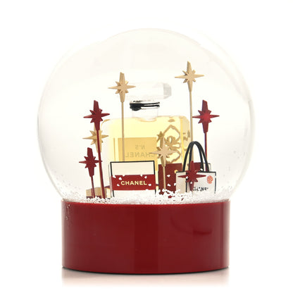 Chanel Glass CC Shopping Bag Snow Globe Burgundy 4 of 8