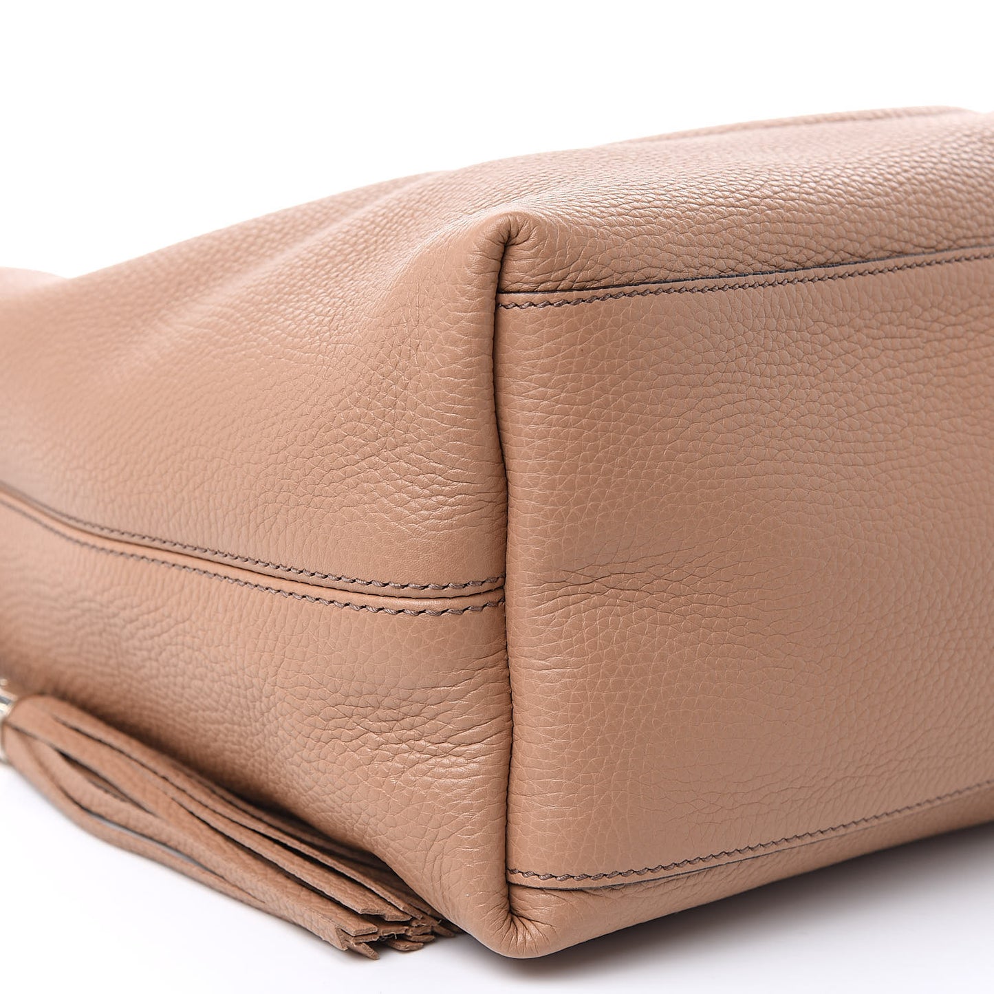 Pebbled Calfskin Medium Soho Chain Shoulder Bag Camelia
