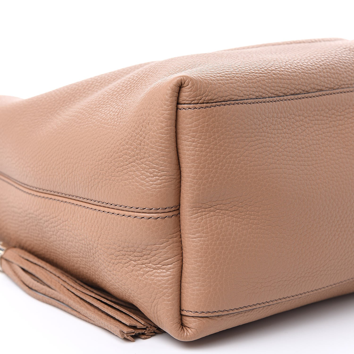 Gucci Pebbled Calfskin Medium Soho Chain Shoulder Bag Camelia 8 of 9