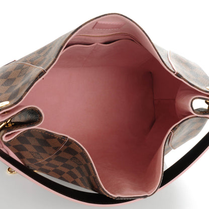 Louis Vuitton Damier Ebene Caissa Hobo Rose Ballerine 5 of 7