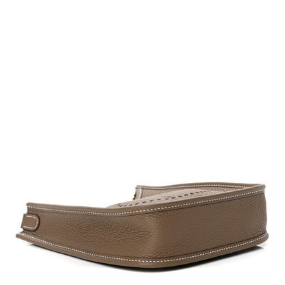 Hermes Taurillon Clemence Amazone Evelyne TPM Etoupe Bleu Indigo 3 of 4