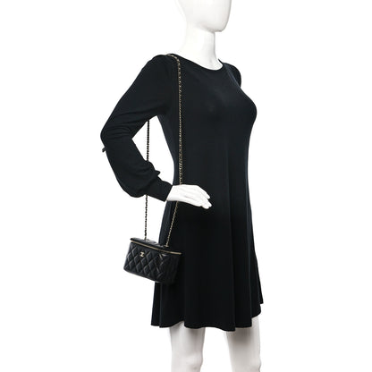 Chanel Caviar Quilted Small Vanity Case With Chain Black 2 of 11