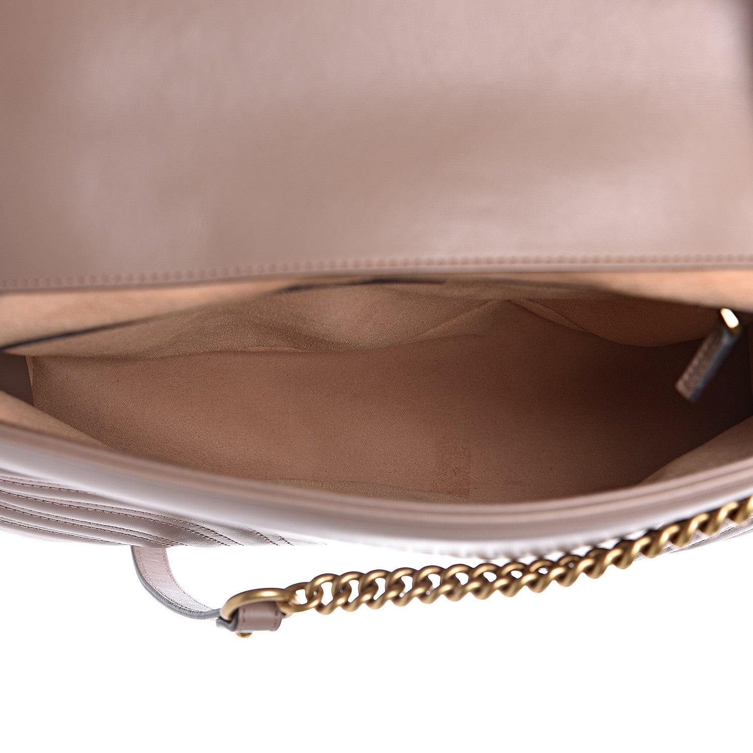 Gucci Calfskin Matelasse Medium GG Marmont Top Handle Shoulder Bag Porcelain Rose 6 of 16