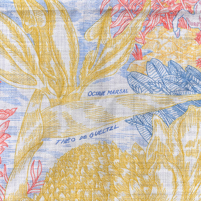 Hermes Cashmere Silk Faubourg Tropical Shawl 140 Gris Chine Rose 4 of 4