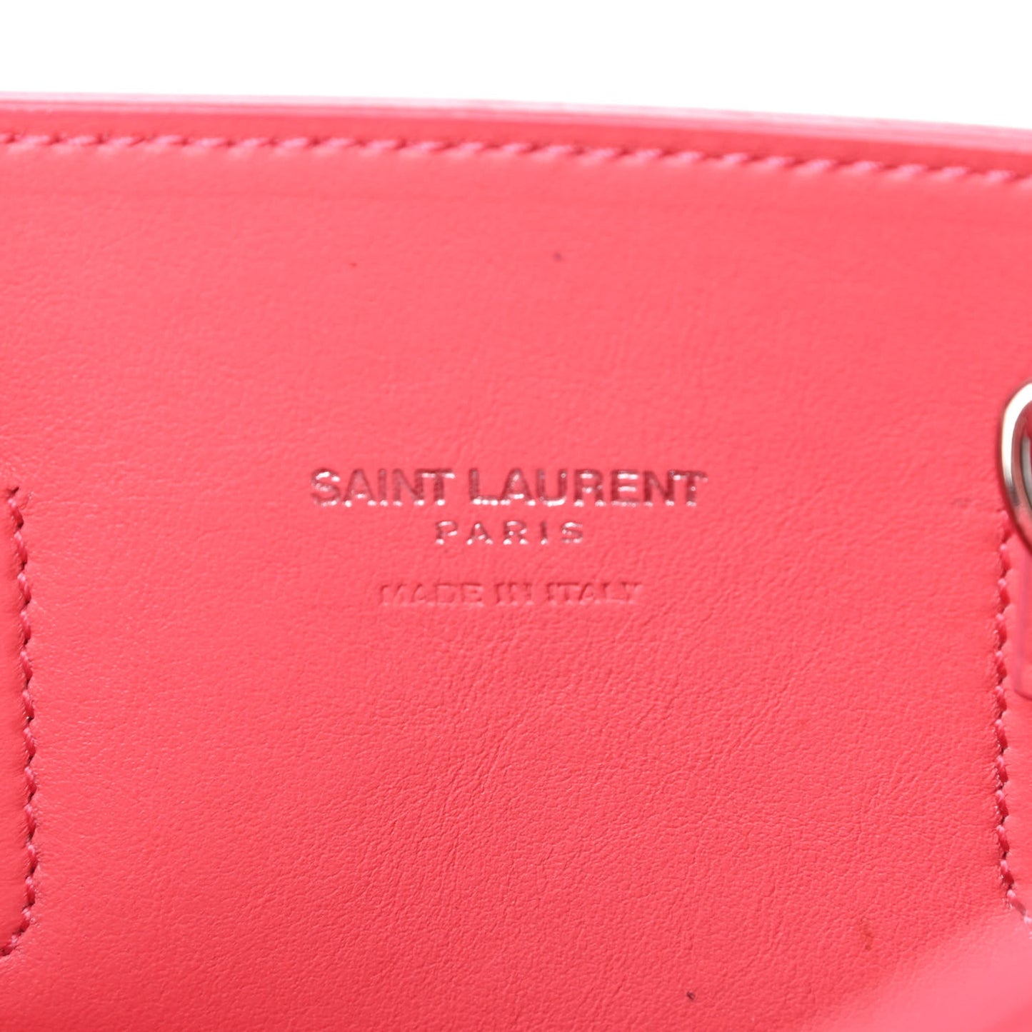 Grained Calfskin Nano Sac De Jour Coral