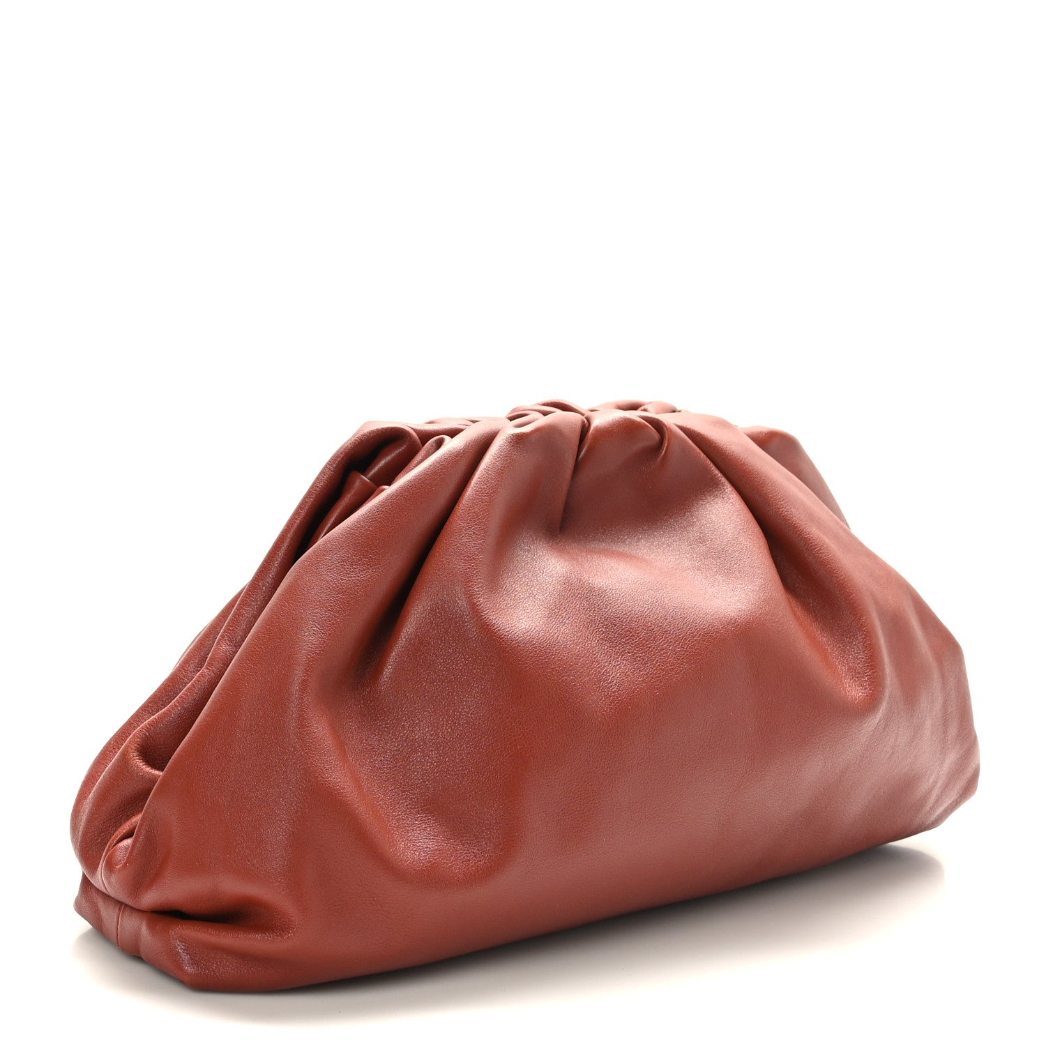 Bottega Veneta Smooth Butter Calf The Pouch Oversized Clutch Rust 3 of 8
