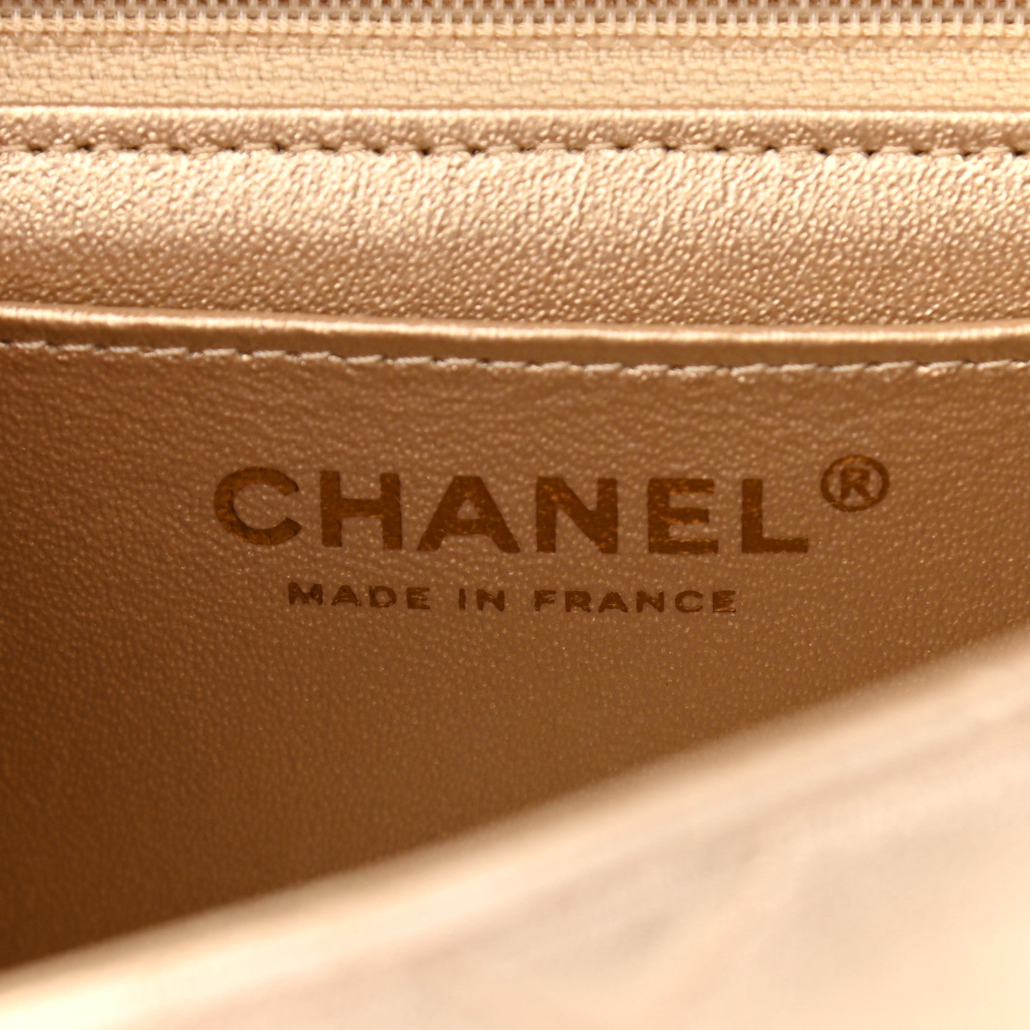 Chanel Metallic Lambskin Quilted Mini Square Flap Gold 5 of 10