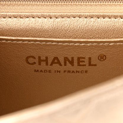 Chanel Metallic Lambskin Quilted Mini Square Flap Gold 5 of 10