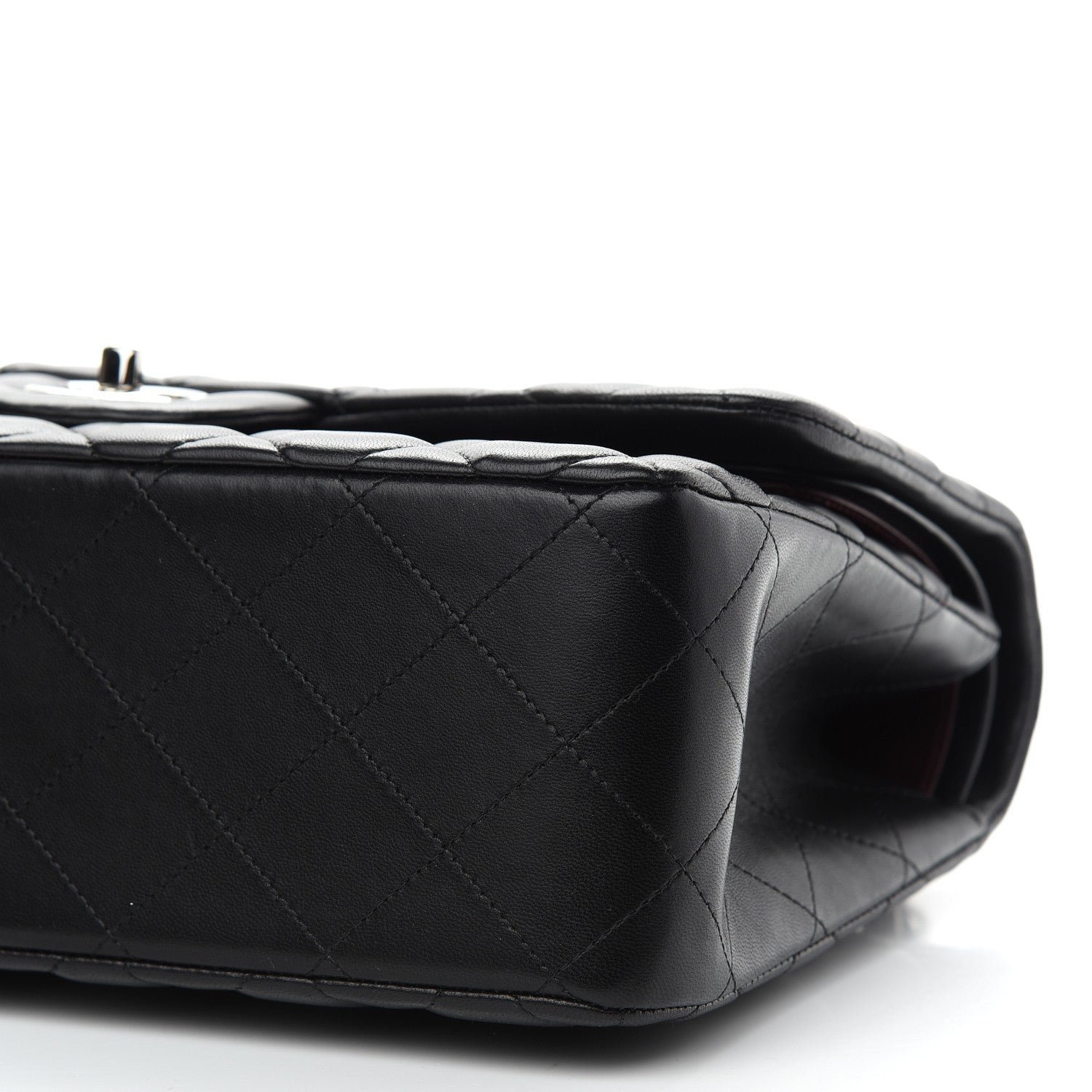 Chanel Lambskin Quilted Jumbo Double Flap Black 8 of 9