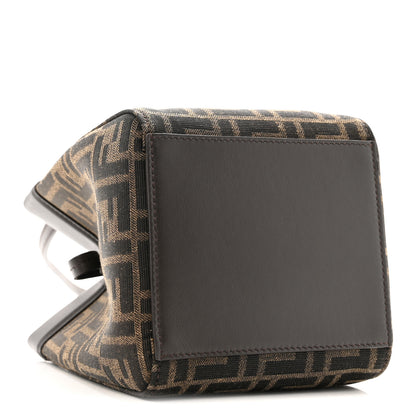 Fendi Fabric Jacquard Vitello Grace FF 1974 Mini Fendi Origami Tobacco Moro Ebano 4 of 11