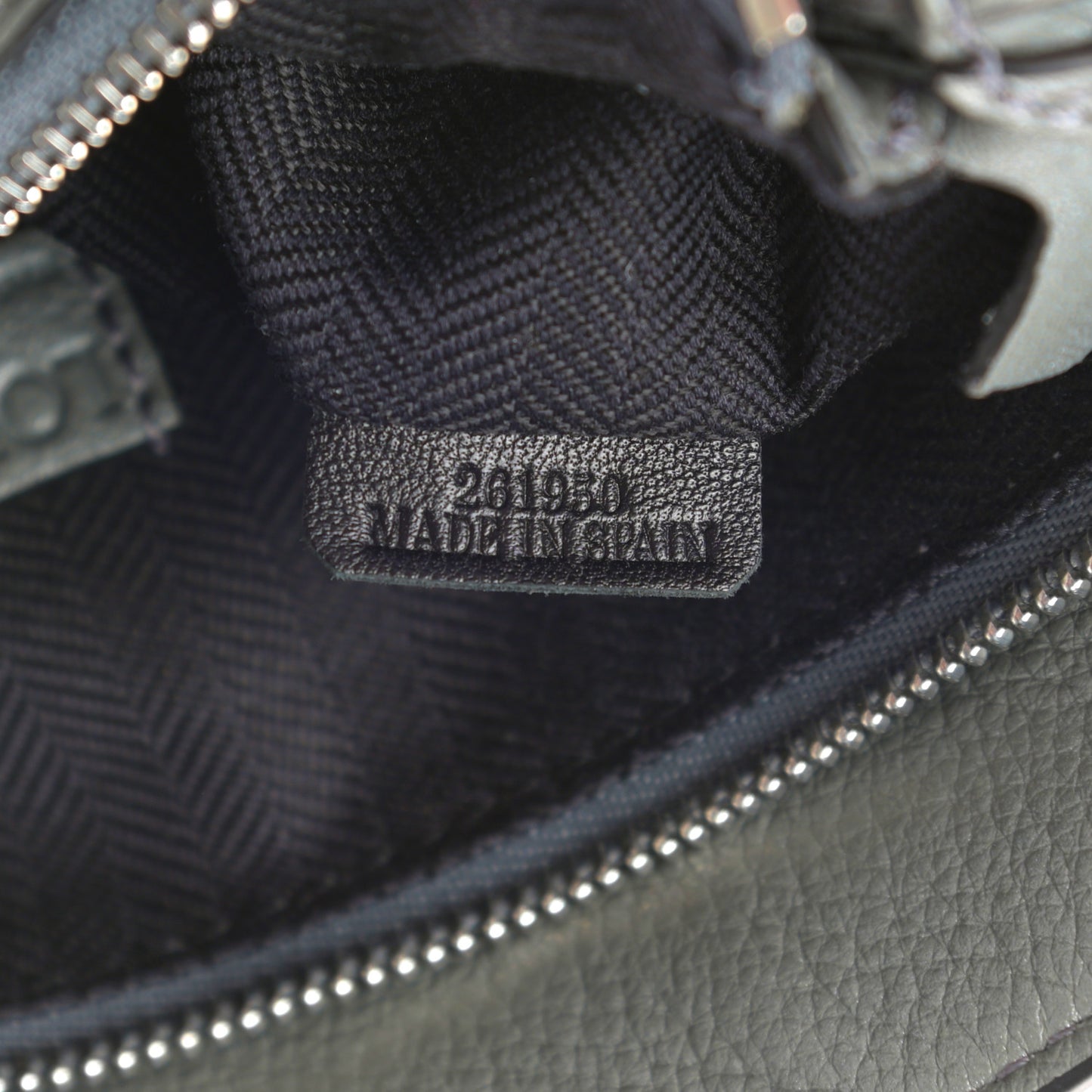 Metallic Calfskin Mini Puzzle Bag Gunmetal