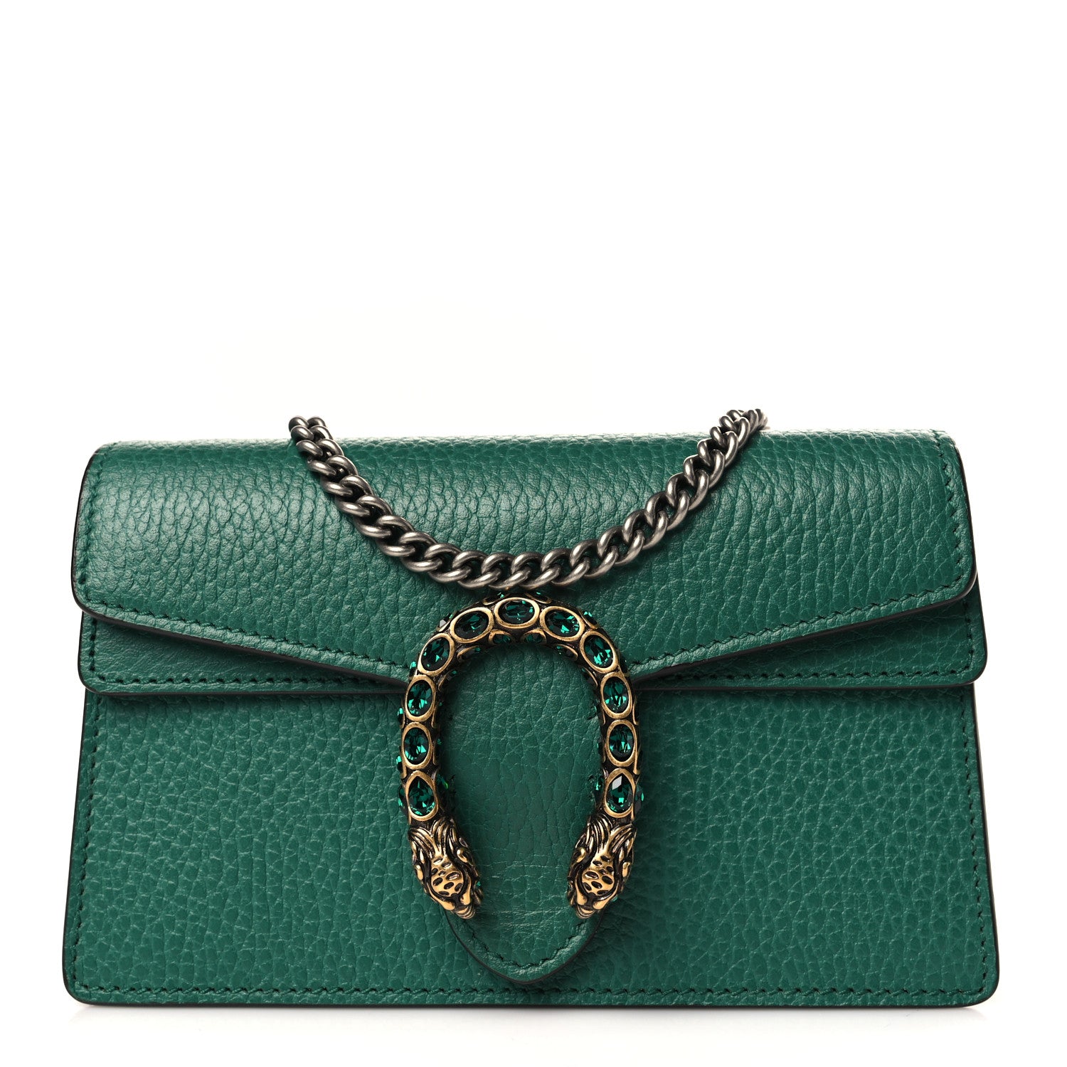 Gucci Calfskin Super Mini Dionysus Shoulder Bag Emerald 1 of 8