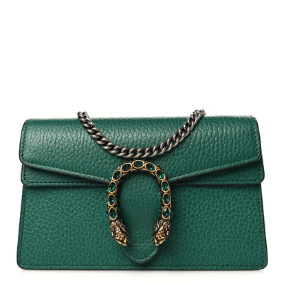 Gucci Calfskin Super Mini Dionysus Shoulder Bag Emerald 1 of 8