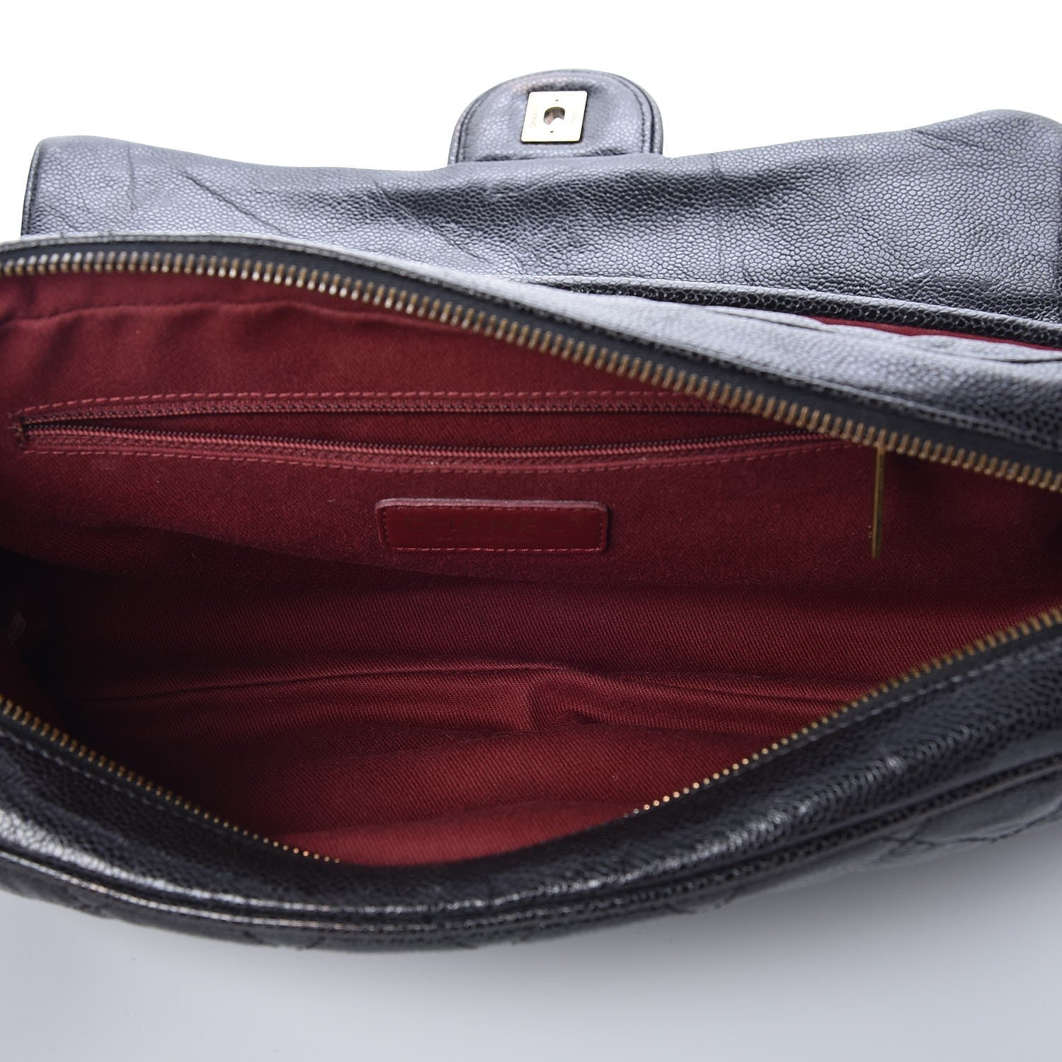 Chanel Crumpled Grained Calfskin Quilted Large Shiva Flap Black 5 of 8