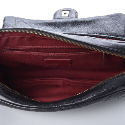 Chanel Crumpled Grained Calfskin Quilted Large Shiva Flap Black 5 of 8