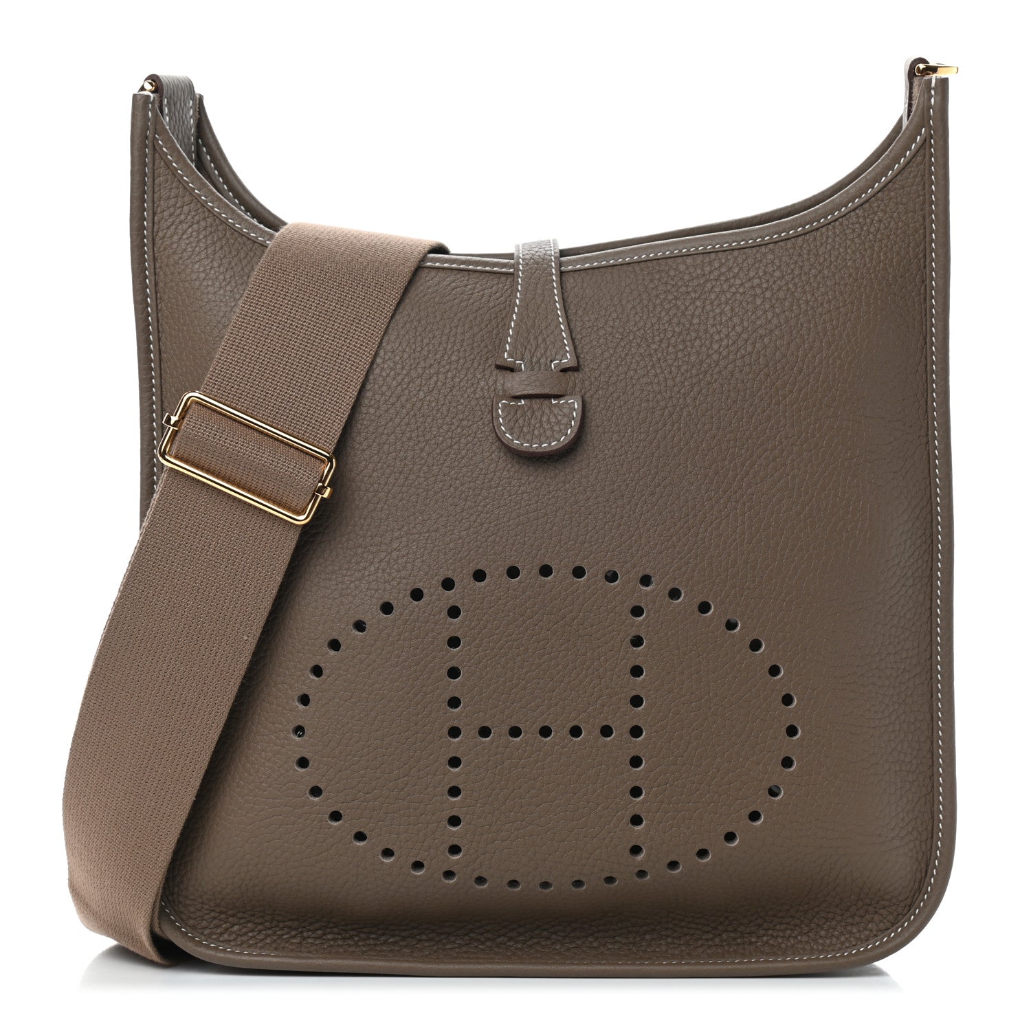Hermes Taurillon Clemence Evelyne III PM Etoupe 1 of 7
