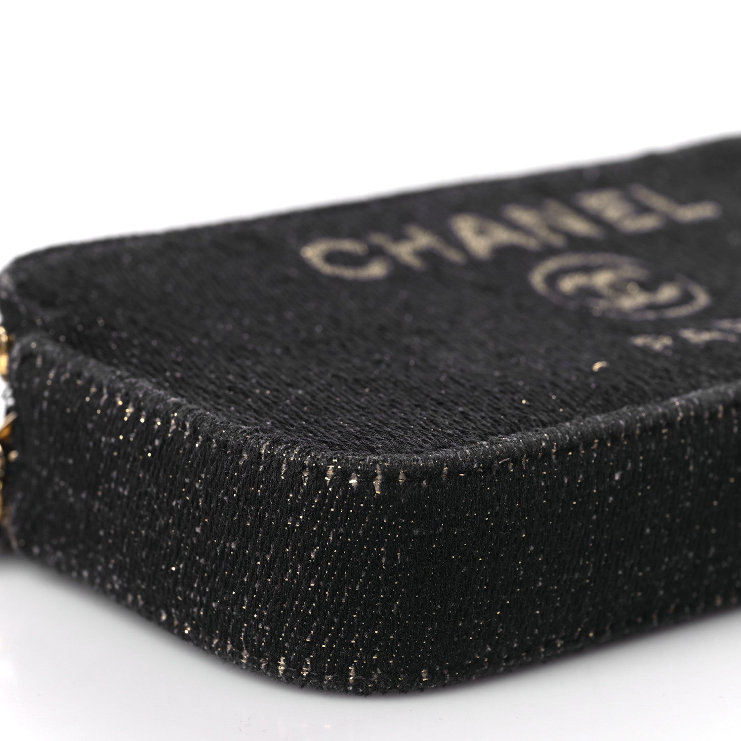 Chanel Canvas Small Deauville Clutch With Chain Black 9 of 10