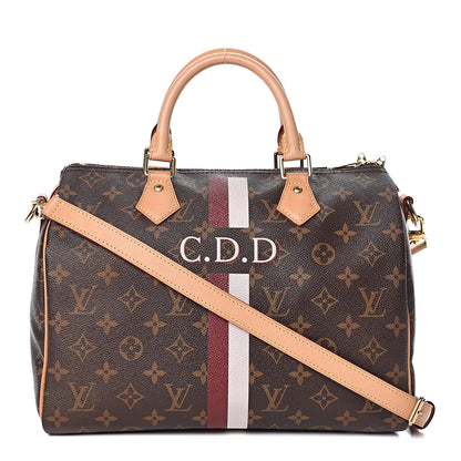 Louis Vuitton Monogram My LV Heritage Speedy Bandouliere 30 Bordeaux White 1 of 12