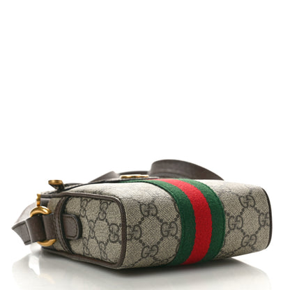 Gucci GG Supreme Monogram Web Mini Ophidia Messenger Brown 4 of 10