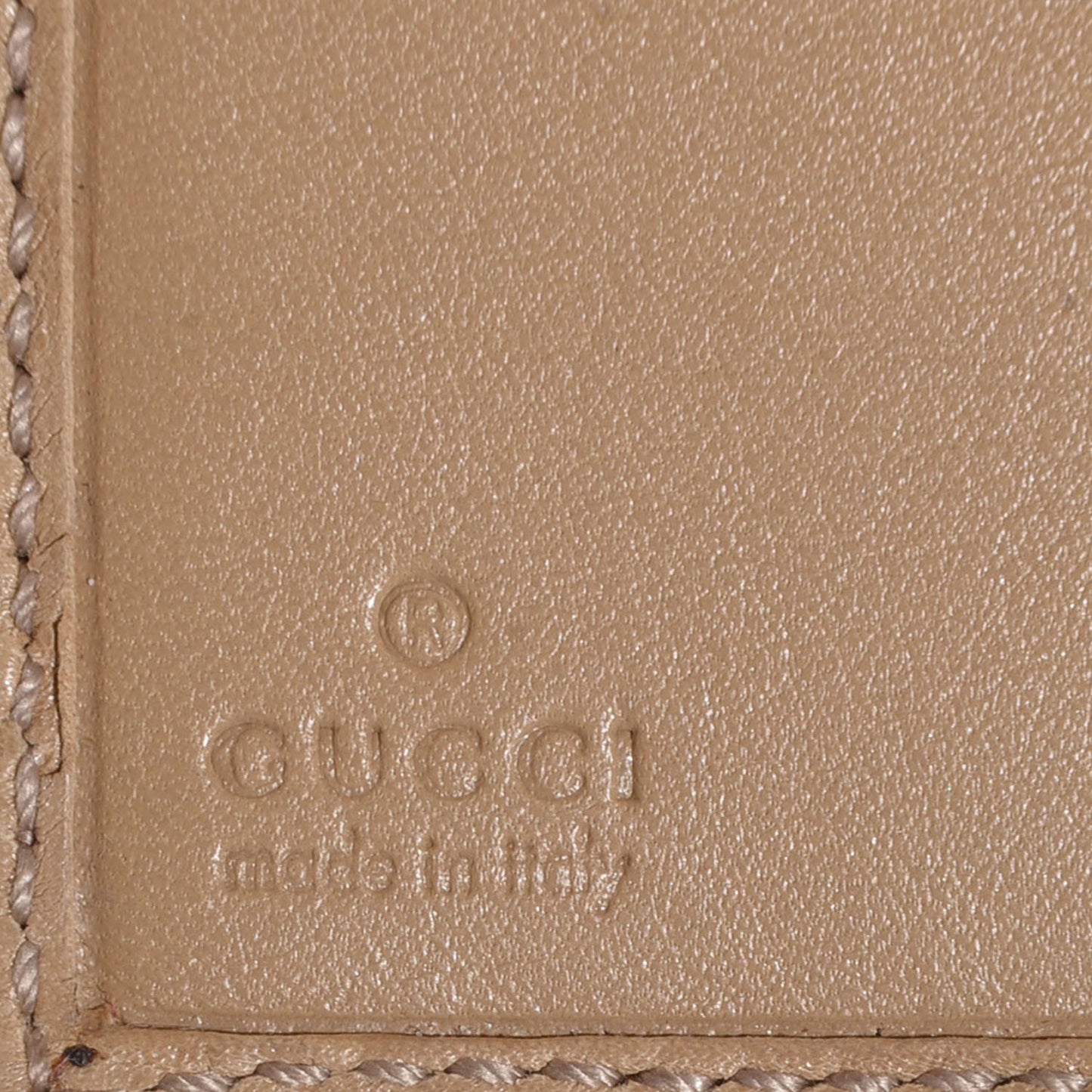 Guccissima Interlocking G French Flap Wallet Beige