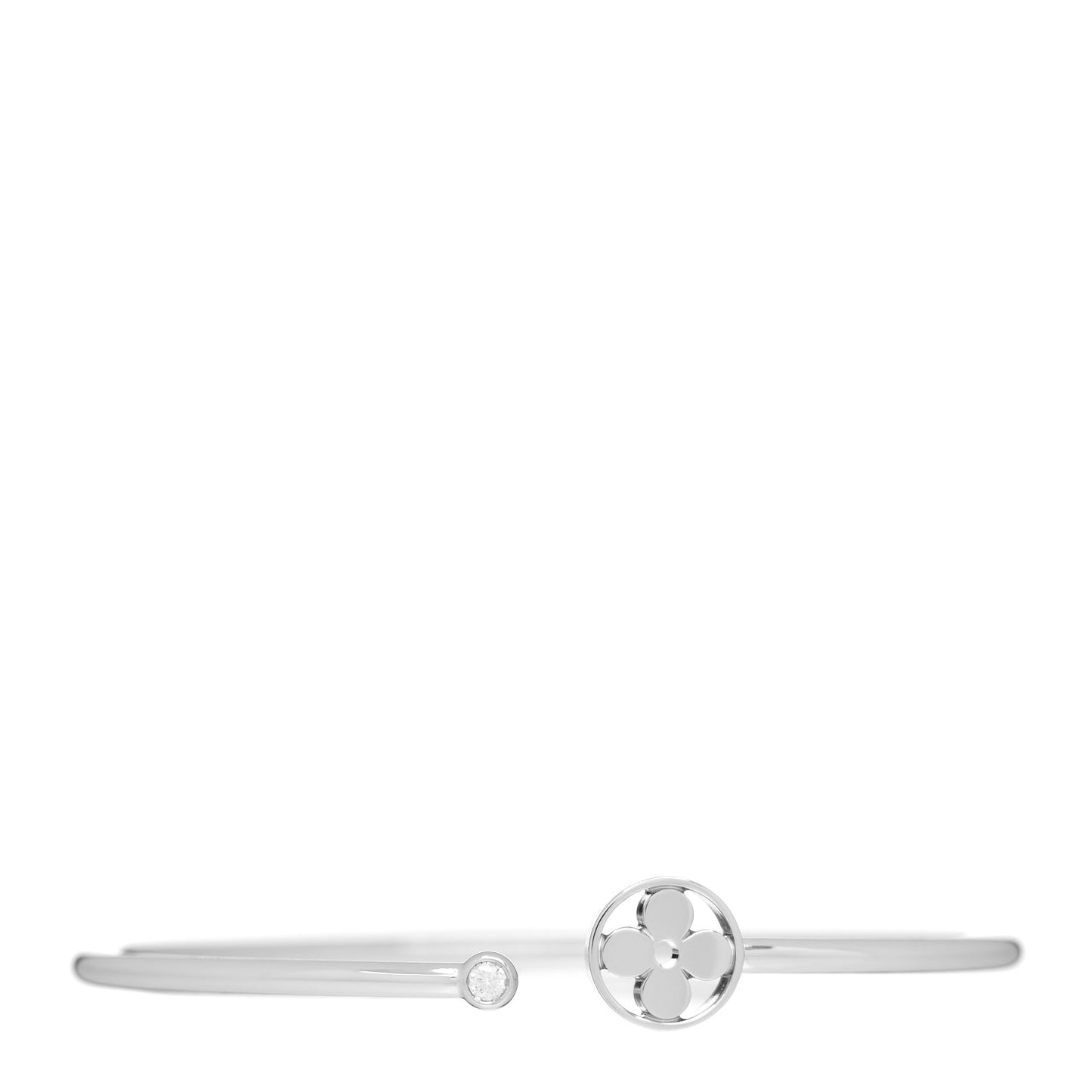 18K White Gold Diamond Idylle Blossom Twist Bracelet