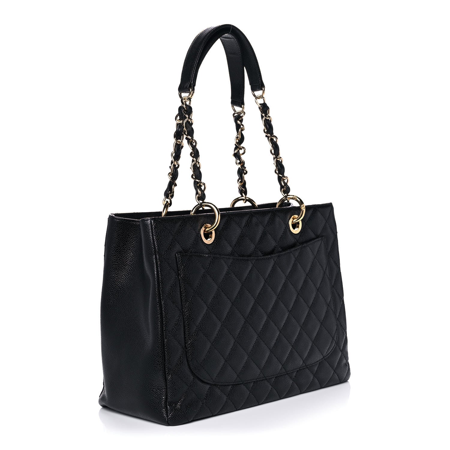 Chanel Caviar Quilted Grand Shopping Tote GST Black 3 of 12
