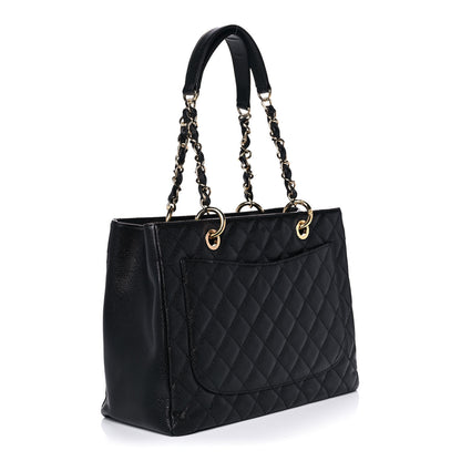 Chanel Caviar Quilted Grand Shopping Tote GST Black 3 of 12