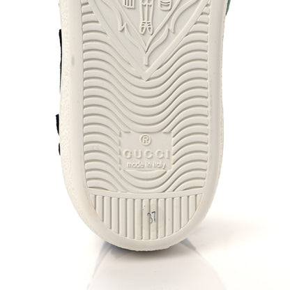 Gucci Calfskin Web Floral Embroidered Womens Ace Sneakers 37 White 6 of 9