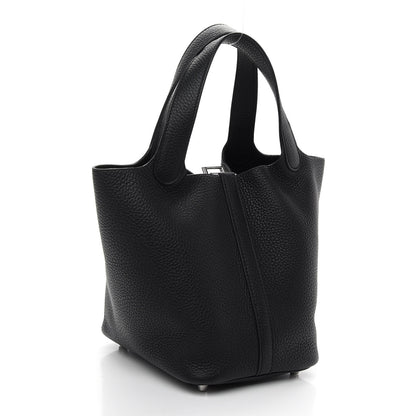 Hermes Taurillon Clemence Picotin Lock 18 PM Black 3 of 8