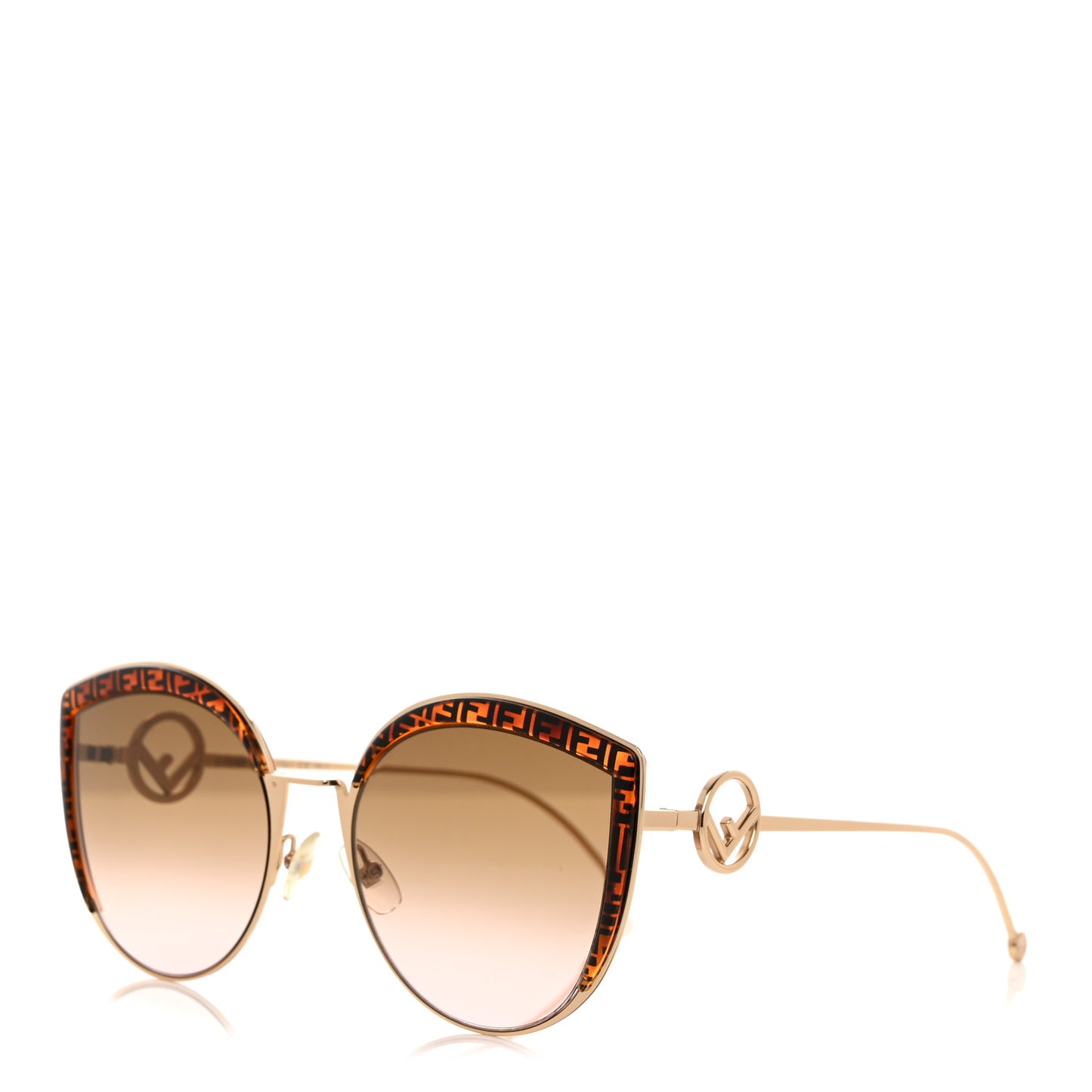 Metal Acetate F is Fendi FF Cat Eye Sunglasses FF 0290/S Gold