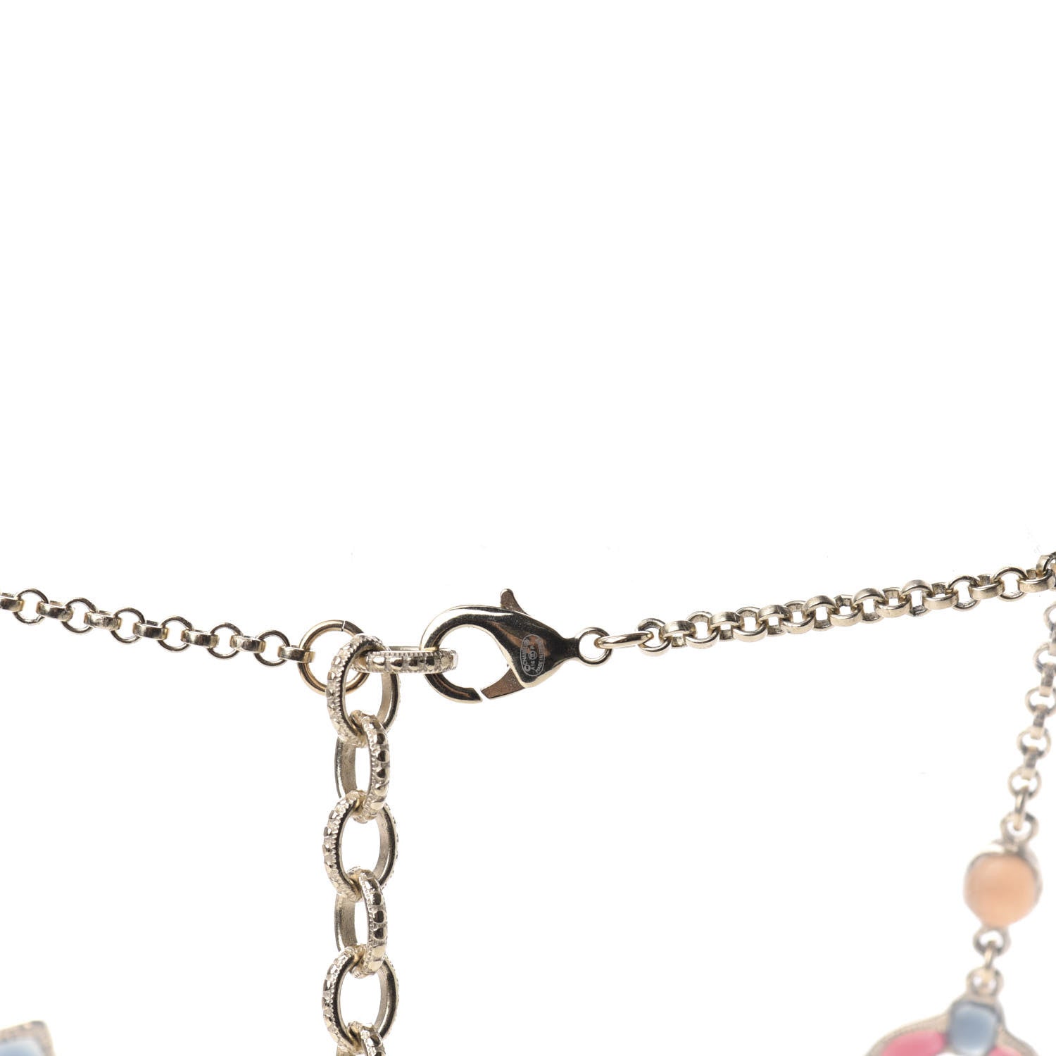 Chanel Resin Gripoix Poured Glass Pearl Necklace Multicolor 4 of 4